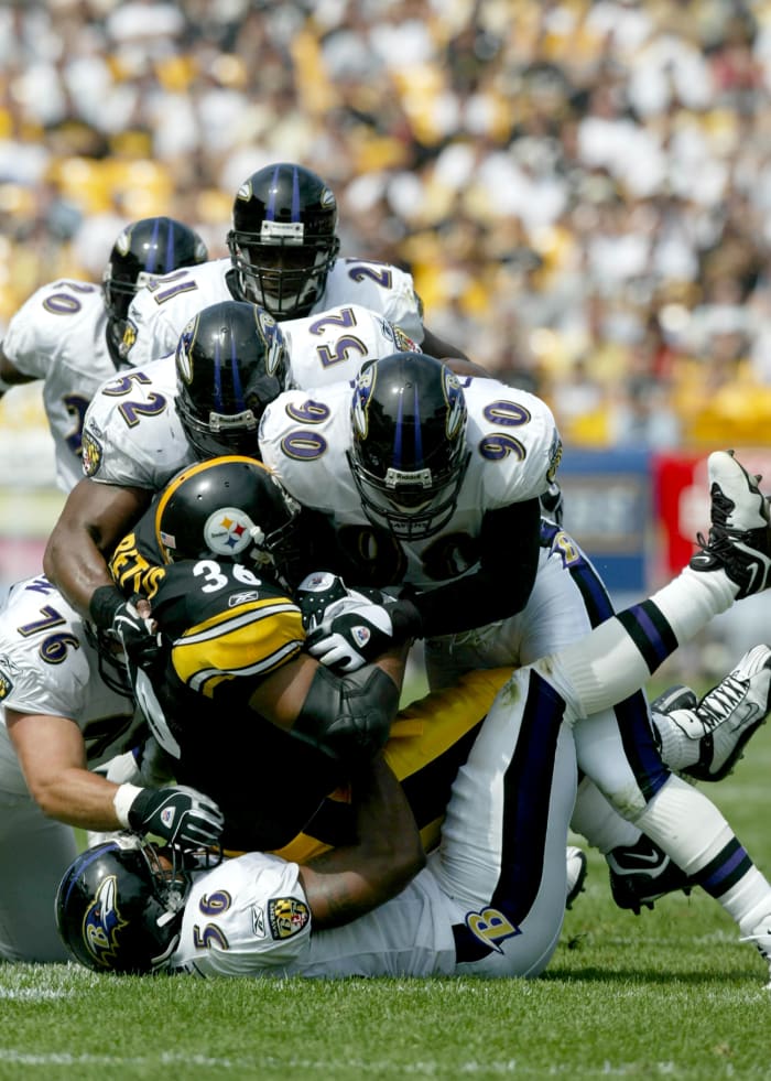 The Ravens D stops the bus, September 2003.